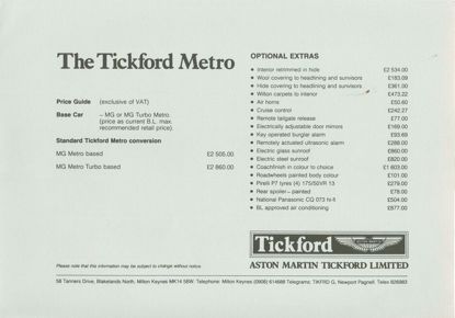 Picture of A4 1 Page Price List