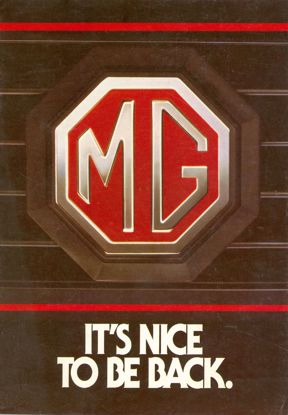 Picture of MG It's Nice To Be Back