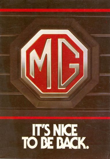Picture of MG It's Nice To Be Back