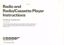 Picture of Radio and Radio Cassette Player Instructions AKM 4926